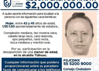 Ofrecen 2 millones de pesos por secuestradora de la pequeña Fátima