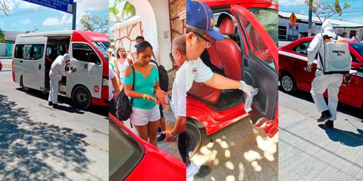 Taxistas de Isla Mujeres toman acciones contra el Coronavirus