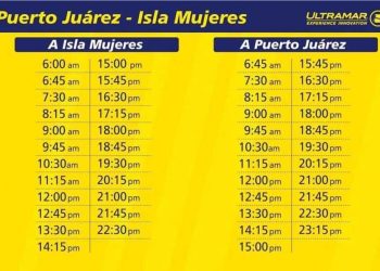 Reduce Ultramar corridas diarias desde Isla Mujeres y viceversa