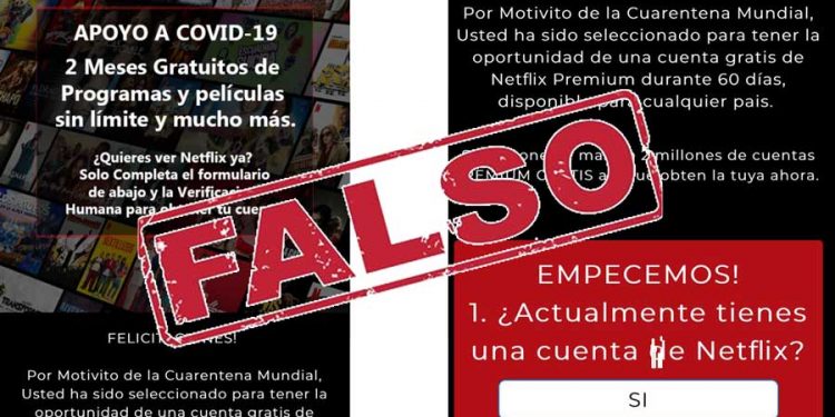 MALWARE ofrece Bonos, Despensas y hasta cuentas gratis de Netflix