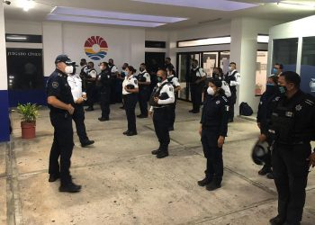Refuerzan las medidas sanitarias en el interior de la Policía de Cancún
