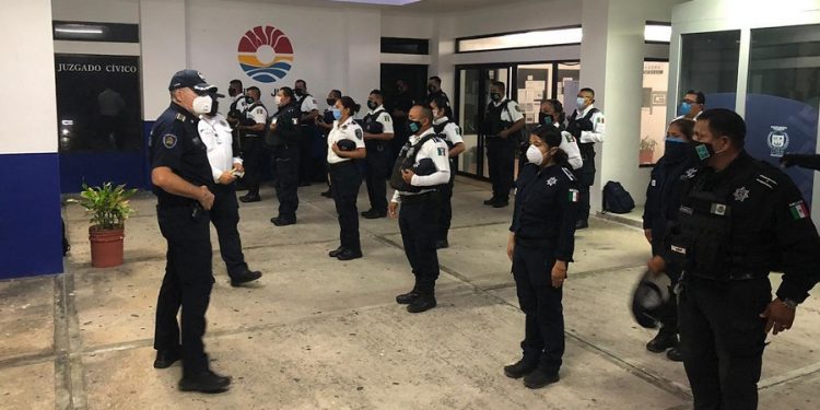 Refuerzan las medidas sanitarias en el interior de la Policía de Cancún