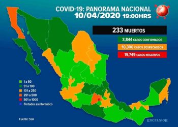 Asciende a 233 la cifra de muertos en México por Covid-19