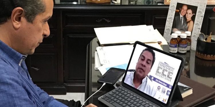 El gobernador sostuvo reuniones virtuales con empresarios del CCE de Cozumel, del Caribe y de la Riviera Maya