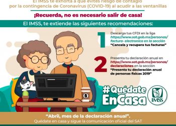 Pensionados del IMSS pueden presentar declaración anual 2019 por medios digitales