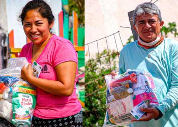 Intensa jornada de entrega de despensas en Isla Mujeres