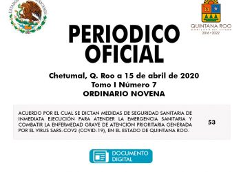 Suspendidas actividades no esenciales en Quintana Roo