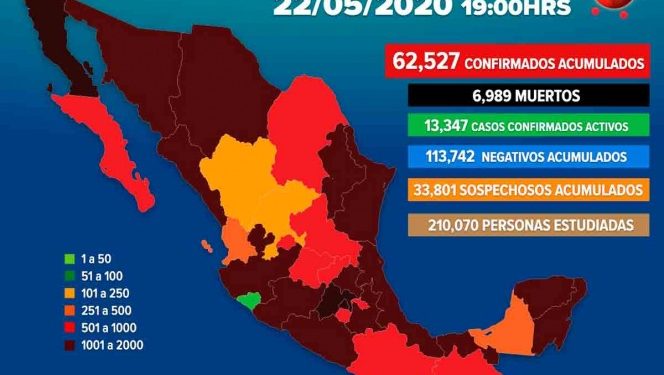 México supera los 60 mil casos de coronavirus