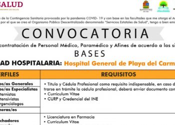 Emite SESA sexta convocatoria para personal médico