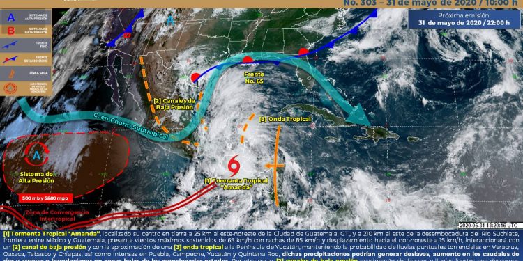 No representa peligro la tormenta “Amanda” para Quintana Roo