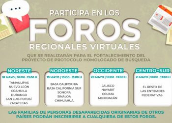 Fortalecerán Proyecto de Protocolo Homologado para la Búsqueda de Personas