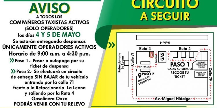 Después de cobrarles todos los días un seguro a sus “martillos”, el Sindicato de Taxistas de Cancún les da una despensa