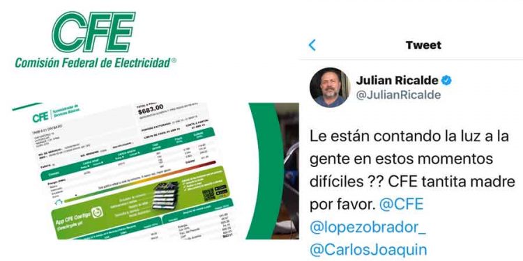 Tengan tantita madre!..CFE ya empezó a cortar la luz: Julian Ricalde