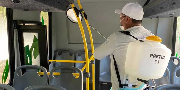 Continúa intenso trabajo de sanitización en Isla MUjeres