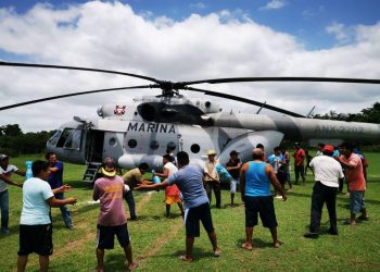 Personal de la Armada de México continúa brindando apoyos a la población, tras el paso de la tormenta tropical “Cristóbal”