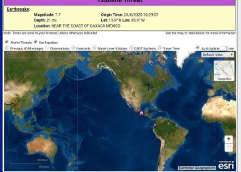 Alerta de tsunami para costas de México tras sismo de 7.5