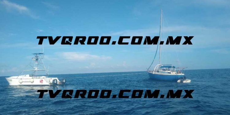 Velero desaparecido terminó encallado en Contoy