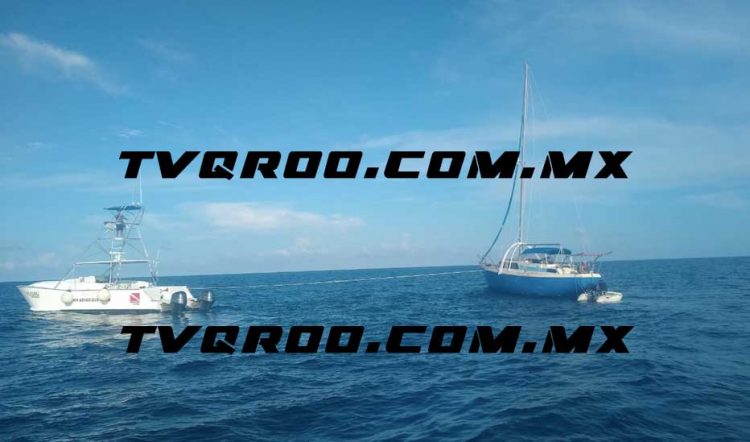 Velero desaparecido terminó encallado en Contoy