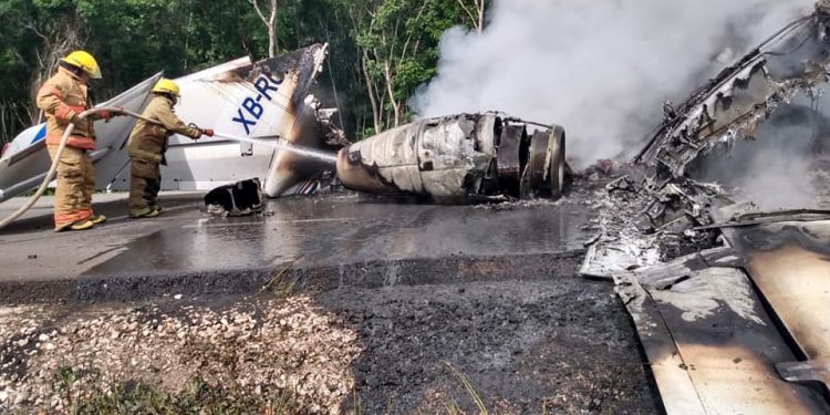 Derriba la Marina narcoavión en José María Morelos