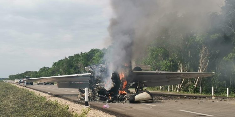 Derriba la Marina narcoavión en José María Morelos