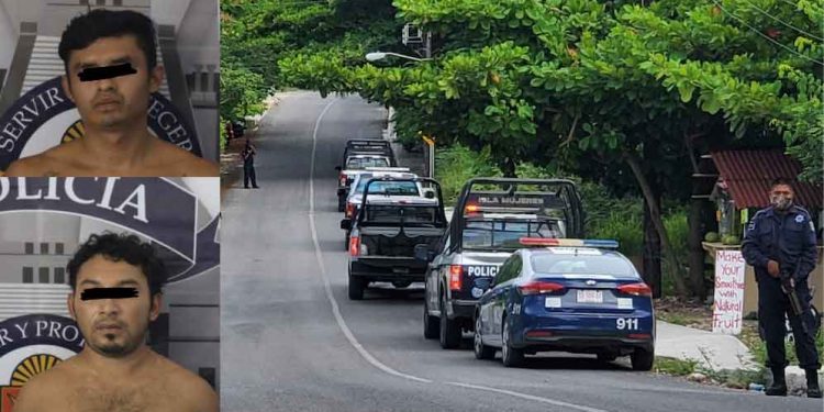 Logra seguridad Publica detención de dos sujetos con droga en Isla Mujeres