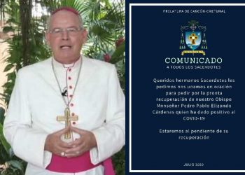 Obispo Pedro Pablo Elizondo también tiene coronavirus