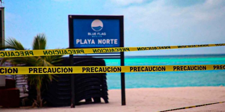 con 40 casos contabilizados hasta hoy, Isla Mujeres continuará con playas cerradas