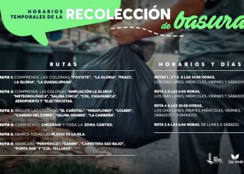 Habrá nuevo horario en la recoja de basura en Isla Mujeres
