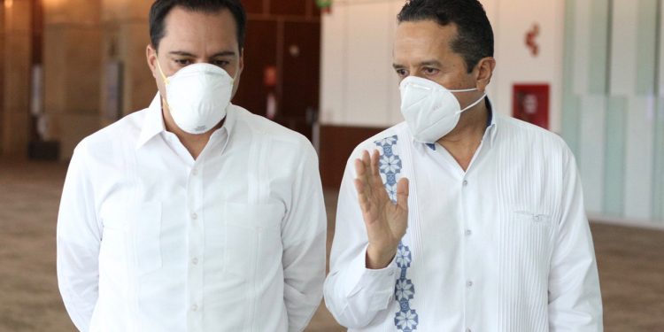 Impulsarán gobernadores de QRoo y Yucatán, gestiones ante el Fonden para mejores resultados en la recuperación de daños