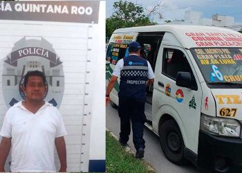 Detienen a chofer de urban por excederse en número de pasajeros en Cancún