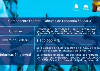 Se instala en Cancún una “Fábrica de Economía Solidaria” para impulsar a empresas juveniles