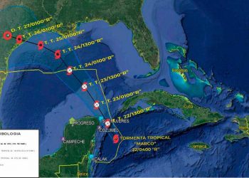 Marco se fortalece y se perfila hacia el Golfo de México como Tormenta Tropical