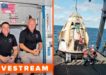 Sigue en vivo la misión Demo-2 de SpaceX en su regreso a la Tierra