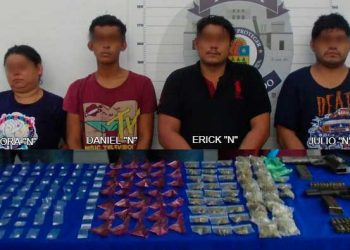 Detienen a cuatro narcomenudistas de Cancún bien surtidos y armados