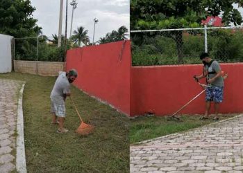 Retoman trabajos de mantenimiento en espacios deportivos de Isla Mujeres