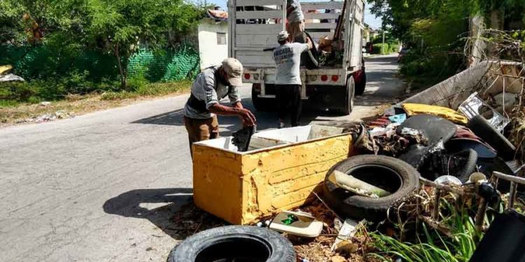 Realizan en Cancún campaña de descacharrización