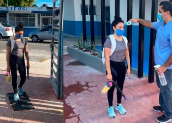 Bajo estrictas medidas de higiene, atletas realizan sus entrenamientos