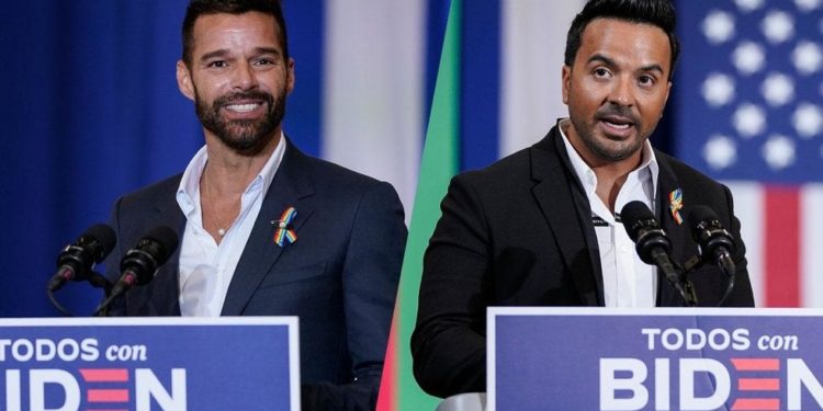 Eva Longoria, Ricky Martin y Luis Fonsi, los latinos unidos por Joe Biden