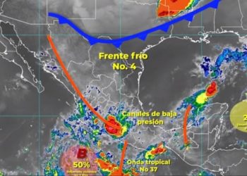 Ingresa el frente frío número cuatro a la península de Yucatán
