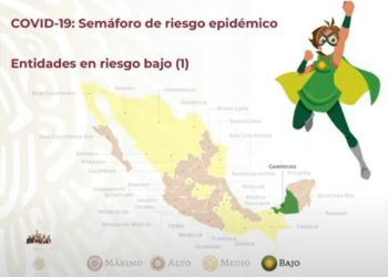 Campeche es el primer estado en llegar a verde en Semáforo Epidemiológico de COVID-19