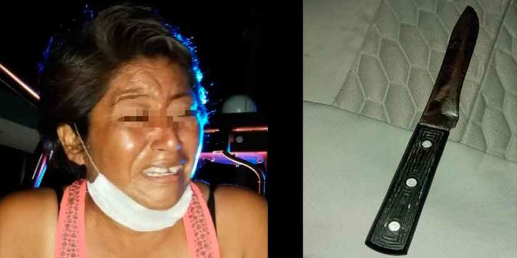 Detienen a mujer que intentó asaltar a un taxista amenazándolo con un cuchillo