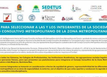 Convocan a participar en el Consejo Consultivo de la Zona Metropolitana de Cancún