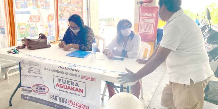 Consulta popular para exigir la revocación en la concesión de Aguakán ya está en Isla Mujeres