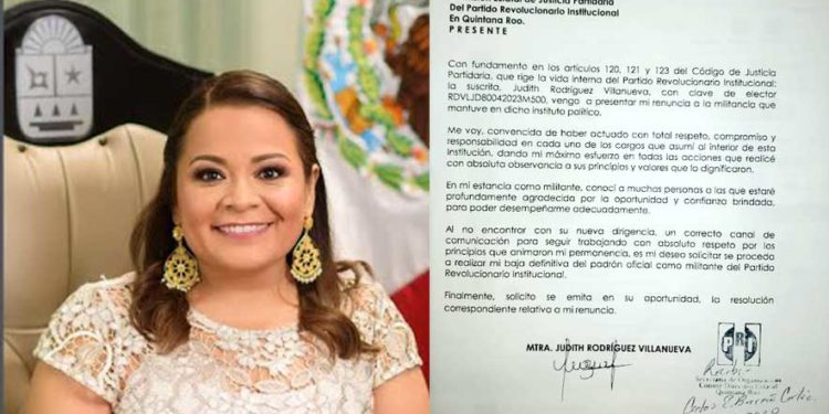Es oficial, la diputada Judith Rodríguez Villanueva renunció al PRI