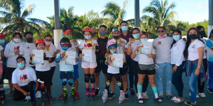Realizan en Isla Mujeres «Rally de Patinaje sobre Ruedas 2020»