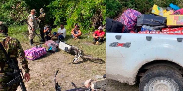 Detienen a cuatro personas por tráfico de mercancía en el Rio Hondo