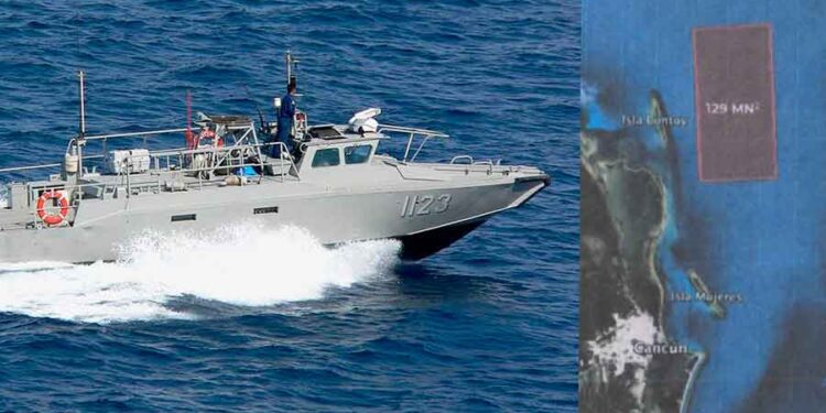 Armada de México realizará pruebas de tiro a 3 kilómetros de Contoy