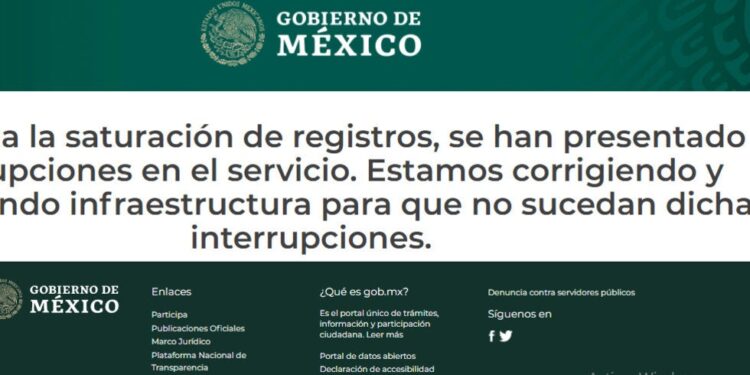 Portal para vacuna antiCOVID se saturó con 70 mil entradas por segundo
