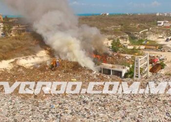 Se vuelve a incendiar la Estación de Transferencia de basura en Isla Mujeres