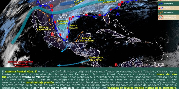 ¡Precaución! Domingo con lluvias y chubascos en la Península de Yucatán